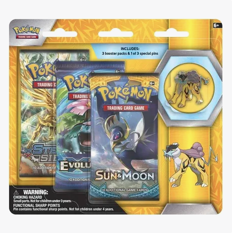 Pokémon: Legendary Beasts Collector Pin 3 Pack Blister [Raikou]